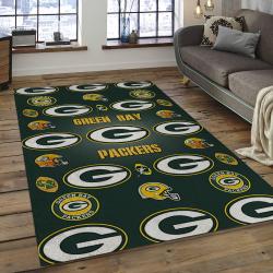 NFL Green Bay Packers Football Team Logo Rectangle Area Rug GBP31