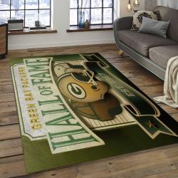NFL Green Bay Packers Football Team Logo Rectangle Area Rug GBP32