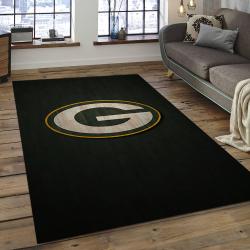 NFL Green Bay Packers Football Team Logo Rectangle Area Rug GBP34