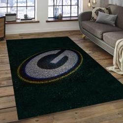 NFL Green Bay Packers Football Team Logo Rectangle Area Rug GBP36
