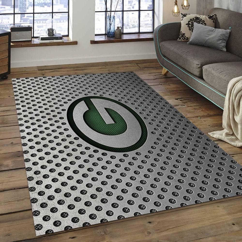 NFL Green Bay Packers Football Team Logo Rectangle Area Rug GBP38