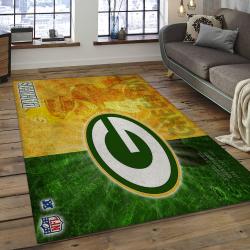 NFL Green Bay Packers Football Team Logo Rectangle Area Rug GBP39