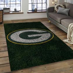 NFL Green Bay Packers Football Team Logo Rectangle Area Rug GBP40