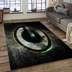 NFL Green Bay Packers Football Team Logo Rectangle Area Rug GBP41