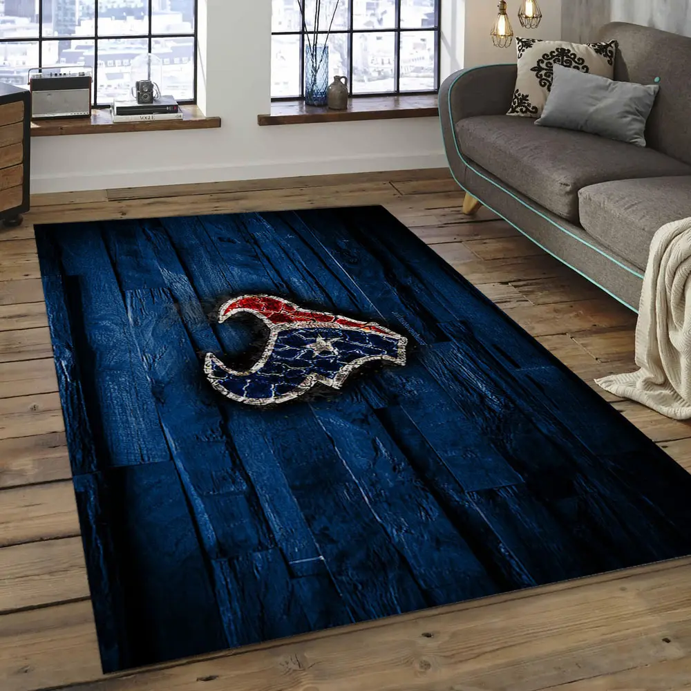 NFL Houston Texans Football Team Logo Rectangle Area Rug HT16
