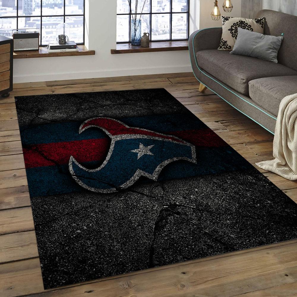 NFL Houston Texans Football Team Logo Rectangle Area Rug HT22
