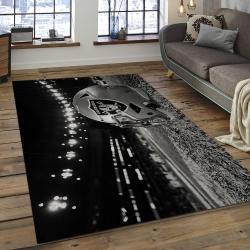NFL Las Vegas Raiders Football Team Logo Rectangle Area Rug LVR07