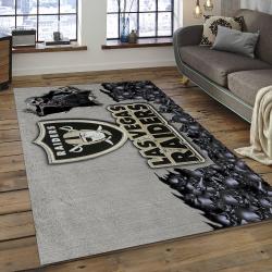 NFL Las Vegas Raiders Football Team Logo Rectangle Area Rug LVR10