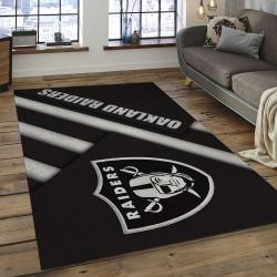 NFL Las Vegas Raiders Football Team Logo Rectangle Area Rug LVR20