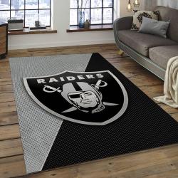 NFL Las Vegas Raiders Football Team Logo Rectangle Area Rug LVR22