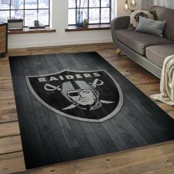 NFL Las Vegas Raiders Football Team Logo Rectangle Area Rug LVR25