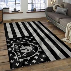 NFL Las Vegas Raiders Football Team Logo Rectangle Area Rug LVR26