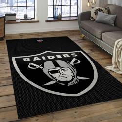 NFL Las Vegas Raiders Football Team Logo Rectangle Area Rug LVR27