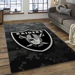 NFL Las Vegas Raiders Football Team Logo Rectangle Area Rug LVR28