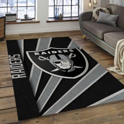 NFL Las Vegas Raiders Football Team Logo Rectangle Area Rug LVR29