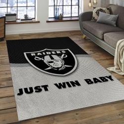 NFL Las Vegas Raiders Football Team Logo Rectangle Area Rug LVR30