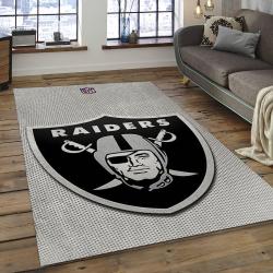 NFL Las Vegas Raiders Football Team Logo Rectangle Area Rug LVR32
