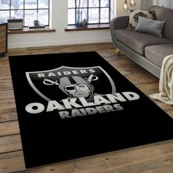 NFL Las Vegas Raiders Football Team Logo Rectangle Area Rug LVR33