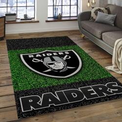 NFL Las Vegas Raiders Football Team Logo Rectangle Area Rug LVR34