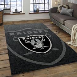 NFL Las Vegas Raiders Football Team Logo Rectangle Area Rug LVR37