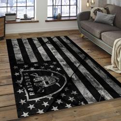 NFL Las Vegas Raiders Football Team Logo Rectangle Area Rug LVR38