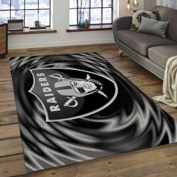 NFL Las Vegas Raiders Football Team Logo Rectangle Area Rug LVR43