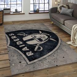 NFL Las Vegas Raiders Football Team Logo Rectangle Area Rug LVR46
