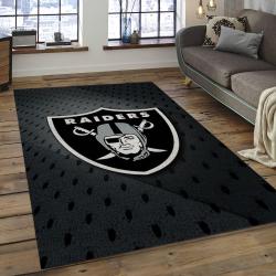 NFL Las Vegas Raiders Football Team Logo Rectangle Area Rug LVR50