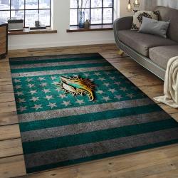 NFL Miami Dolphins Football Team Logo Rectangle Area Rug MMD07