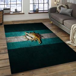 NFL Miami Dolphins Football Team Logo Rectangle Area Rug MMD23
