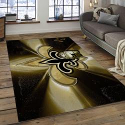 NFL New Orleans Saints Football Team Logo Rectangle Area Rug NOS02