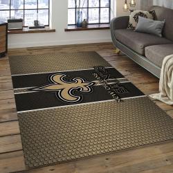 NFL New Orleans Saints Football Team Logo Rectangle Area Rug NOS03