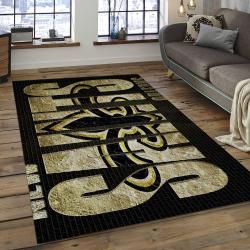 NFL New Orleans Saints Football Team Logo Rectangle Area Rug NOS04