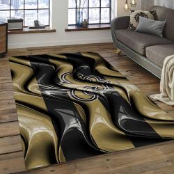 NFL New Orleans Saints Football Team Logo Rectangle Area Rug NOS05