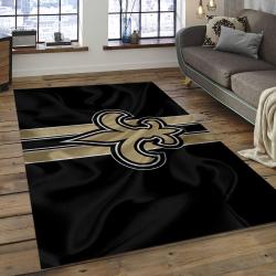 NFL New Orleans Saints Football Team Logo Rectangle Area Rug NOS06