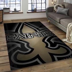 NFL New Orleans Saints Football Team Logo Rectangle Area Rug NOS10