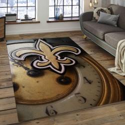 NFL New Orleans Saints Football Team Logo Rectangle Area Rug NOS13
