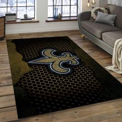 NFL New Orleans Saints Football Team Logo Rectangle Area Rug NOS15