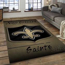 NFL New Orleans Saints Football Team Logo Rectangle Area Rug NOS16