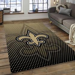 NFL New Orleans Saints Football Team Logo Rectangle Area Rug NOS18