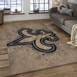 NFL New Orleans Saints Football Team Logo Rectangle Area Rug NOS21