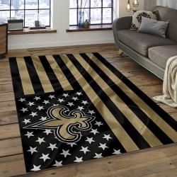 NFL New Orleans Saints Football Team Logo Rectangle Area Rug NOS22
