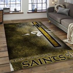 NFL New Orleans Saints Football Team Logo Rectangle Area Rug NOS23