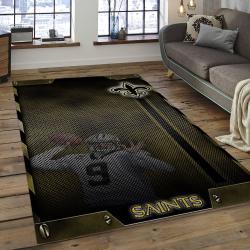 NFL New Orleans Saints Football Team Logo Rectangle Area Rug NOS24