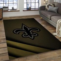 NFL New Orleans Saints Football Team Logo Rectangle Area Rug NOS25