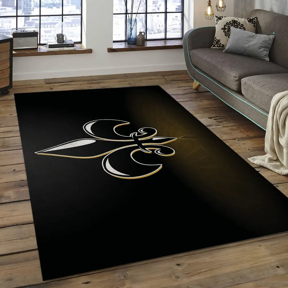 NFL New Orleans Saints Football Team Logo Rectangle Area Rug NOS29