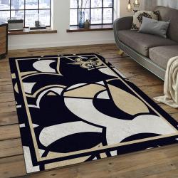 NFL New Orleans Saints Football Team Logo Rectangle Area Rug NOS34