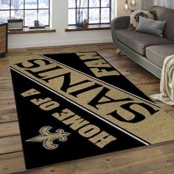 NFL New Orleans Saints Football Team Logo Rectangle Area Rug NOS35