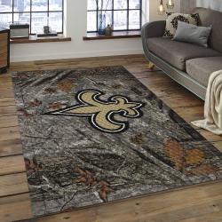 NFL New Orleans Saints Football Team Logo Rectangle Area Rug NOS37