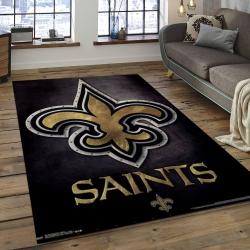 NFL New Orleans Saints Football Team Logo Rectangle Area Rug NOS43